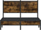 vidaXL - Bedframe - zonder - matras - metaal - gerookt - eikenkleurig - 120x190 - cm