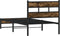 vidaXL - Bedframe - zonder - matras - metaal - gerookt - eikenkleurig - 100x200 - cm