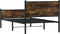 vidaXL - Bedframe - zonder - matras - metaal - gerookt - eikenkleurig - 100x200 - cm