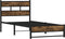 vidaXL - Bedframe - zonder - matras - metaal - gerookt - eikenkleurig - 90x200 - cm