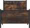 vidaXL - Bedframe - zonder - matras - metaal - gerookt - eikenkleurig - 90x190 - cm