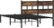 vidaXL - Bedframe - zonder - matras - metaal - gerookt - eikenkleurig - 120x200 - cm
