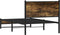 vidaXL - Bedframe - zonder - matras - metaal - gerookt - eikenkleurig - 100x200 - cm