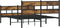 vidaXL - Bedframe - zonder - matras - metaal - gerookt - eikenkleurig - 140x200 - cm