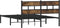 vidaXL - Bedframe - zonder - matras - metaal - gerookt - eikenkleurig - 140x200 - cm