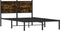 vidaXL - Bedframe - zonder - matras - metaal - gerookt - eikenkleurig - 120x190 - cm