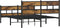 vidaXL - Bedframe - zonder - matras - metaal - gerookt - eikenkleurig - 140x190 - cm