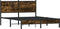 vidaXL - Bedframe - zonder - matras - metaal - gerookt - eikenkleurig - 140x200 - cm