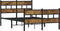 vidaXL - Bedframe - zonder - matras - metaal - gerookt - eikenkleurig - 120x200 - cm