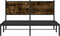 vidaXL - Bedframe - zonder - matras - metaal - gerookt - eikenkleurig - 140x190 - cm