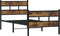 vidaXL - Bedframe - zonder - matras - metaal - gerookt - eikenkleurig - 90x190 - cm