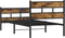 vidaXL - Bedframe - zonder - matras - metaal - gerookt - eikenkleurig - 100x190 - cm
