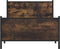 vidaXL - Bedframe - zonder - matras - metaal - gerookt - eikenkleurig - 100x190 - cm