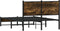 vidaXL - Bedframe - zonder - matras - metaal - gerookt - eikenkleurig - 120x190 - cm