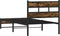 vidaXL - Bedframe - zonder - matras - metaal - gerookt - eikenkleurig - 80x200 - cm