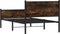 vidaXL - Bedframe - zonder - matras - metaal - gerookt - eikenkleurig - 120x200 - cm