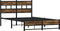 vidaXL - Bedframe - zonder - matras - metaal - gerookt - eikenkleurig - 120x200 - cm