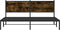 vidaXL - Bedframe - zonder - matras - metaal - gerookt - eikenkleurig - 160x200 - cm