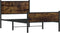 vidaXL - Bedframe - zonder - matras - metaal - gerookt - eikenkleurig - 100x200 - cm