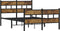vidaXL - Bedframe - zonder - matras - metaal - gerookt - eikenkleurig - 120x190 - cm