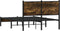 vidaXL - Bedframe - zonder - matras - metaal - gerookt - eikenkleurig - 120x200 - cm