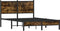 vidaXL - Bedframe - zonder - matras - metaal - gerookt - eikenkleurig - 120x190 - cm