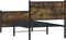 vidaXL - Bedframe - zonder - matras - metaal - gerookt - eikenkleurig - 90x190 - cm