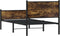 vidaXL - Bedframe - zonder - matras - metaal - gerookt - eikenkleurig - 90x200 - cm