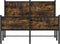 vidaXL - Bedframe - zonder - matras - metaal - gerookt - eikenkleurig - 120x200 - cm