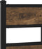 vidaXL - Bedframe - zonder - matras - metaal - gerookt - eikenkleurig - 90x200 - cm