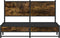 vidaXL - Bedframe - zonder - matras - metaal - gerookt - eikenkleurig - 150x200 - cm