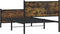 vidaXL - Bedframe - zonder - matras - metaal - gerookt - eikenkleurig - 107x203 - cm