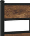 vidaXL - Bedframe - zonder - matras - metaal - gerookt - eikenkleurig - 90x200 - cm