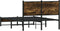 vidaXL - Bedframe - zonder - matras - metaal - gerookt - eikenkleurig - 120x200 - cm