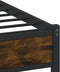 vidaXL - Bedframe - zonder - matras - metaal - gerookt - eikenkleurig - 137x190 - cm