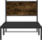 vidaXL - Bedframe - zonder - matras - metaal - gerookt - eikenkleurig - 90x200 - cm
