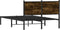 vidaXL - Bedframe - zonder - matras - metaal - gerookt - eikenkleurig - 120x200 - cm