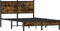 vidaXL - Bedframe - zonder - matras - metaal - gerookt - eikenkleurig - 120x200 - cm
