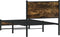 vidaXL - Bedframe - zonder - matras - metaal - gerookt - eikenkleurig - 90x190 - cm