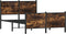 vidaXL - Bedframe - zonder - matras - metaal - gerookt - eikenkleurig - 120x190 - cm