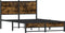 vidaXL - Bedframe - zonder - matras - metaal - gerookt - eikenkleurig - 120x190 - cm