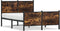 vidaXL - Bedframe - zonder - matras - metaal - gerookt - eikenkleurig - 120x200 - cm