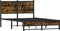 vidaXL - Bedframe - zonder - matras - metaal - gerookt - eikenkleurig - 120x200 - cm