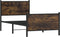 vidaXL - Bedframe - zonder - matras - metaal - gerookt - eikenkleurig - 90x190 - cm