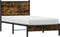 vidaXL - Bedframe - zonder - matras - metaal - gerookt - eikenkleurig - 90x200 - cm