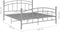 vidaXL - Bedframe - zonder - matras - metaal - grijs - 140x200 - cm