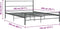 vidaXL - Bedframe - zonder - matras - metaal - grijs - 140x200 - cm