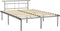 vidaXL - Bedframe - zonder - matras - metaal - grijs - 140x200 - cm