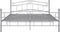 vidaXL - Bedframe - zonder - matras - metaal - grijs - 140x200 - cm