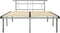 vidaXL - Bedframe - zonder - matras - metaal - grijs - 140x200 - cm